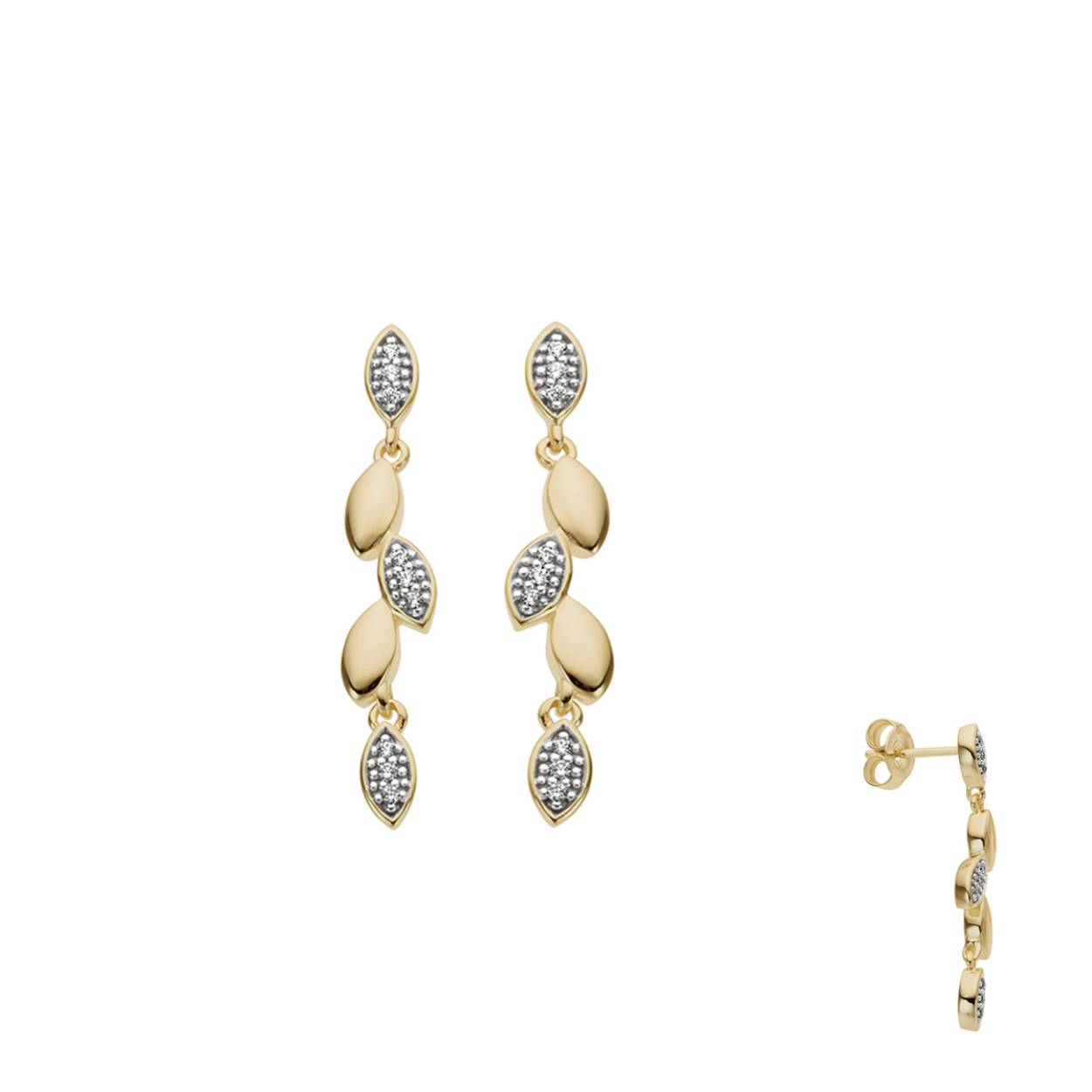 Naiomy Gold Oorslingers goud 18k briljant