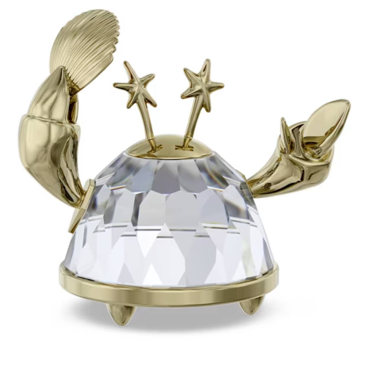 Deze karaktervolle Kreeft is ontleend aan de kosmos en vormt een prachtig eerbetoon aan de dierenriem of Zodiak. Het astrologische ontwerp combineert precisiegeslepen kristal met 72 facetten met gegraveerd goudkleurig metaal en stelt een krab voor die een Sint-Jacobsschelp vasthoudt. Geef dit speciale stuk cadeau aan uzelf of iemand die jarig is. Decoratief voorwerp. Geen speelgoed. Niet geschikt voor kinderen jonger dan 15 jaar.

Artikelnr.: 5670322
Formaat: 3.8 x 2.8 x 4 cm
Materiaal:  Kristallen, Metaal
Kleur:  Goudkleurig
Collectie:  Zodiac