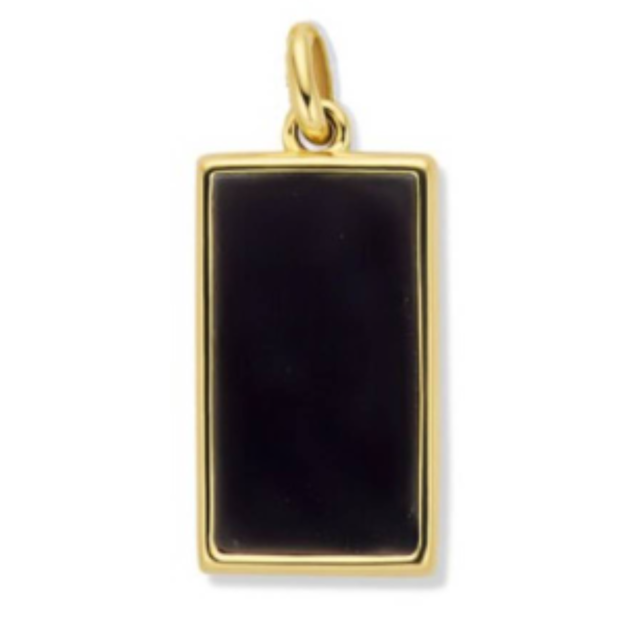 14k Geelgouden hanger uitgevoerd met onyx.