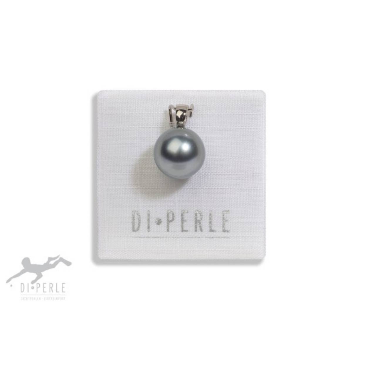 Witgouden hanger met Tahiti parel 10-11 mm rond