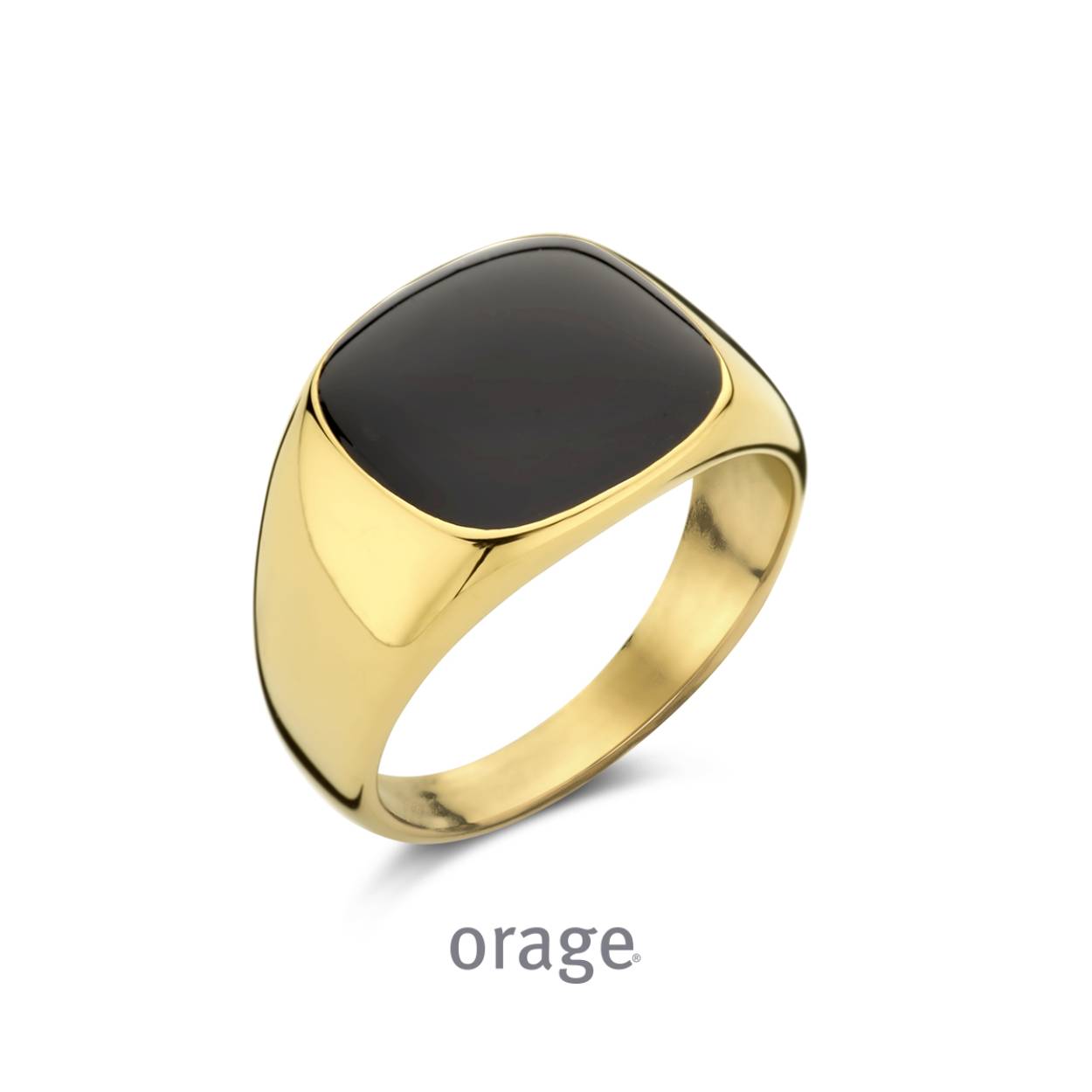 Orage ring staal geel - zwart