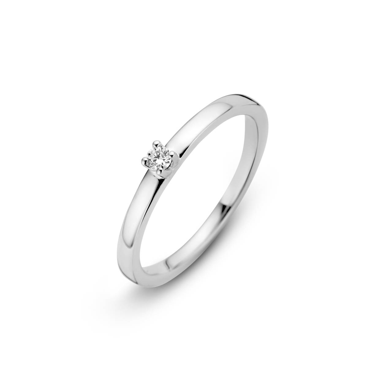 Briljant Venice Ring 14krt witgoud 0.05crt H/Si 657229901-1750 Mt. 17,5