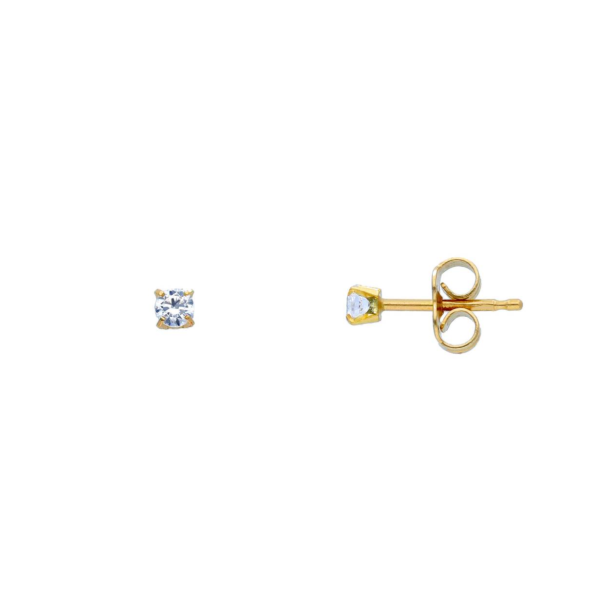 18KT GEEL GOUD ZIRCONIUM