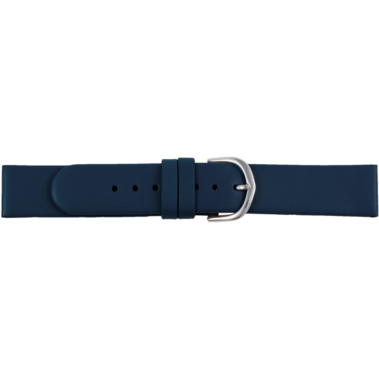 Horlogeband donkerblauw leer 14mm