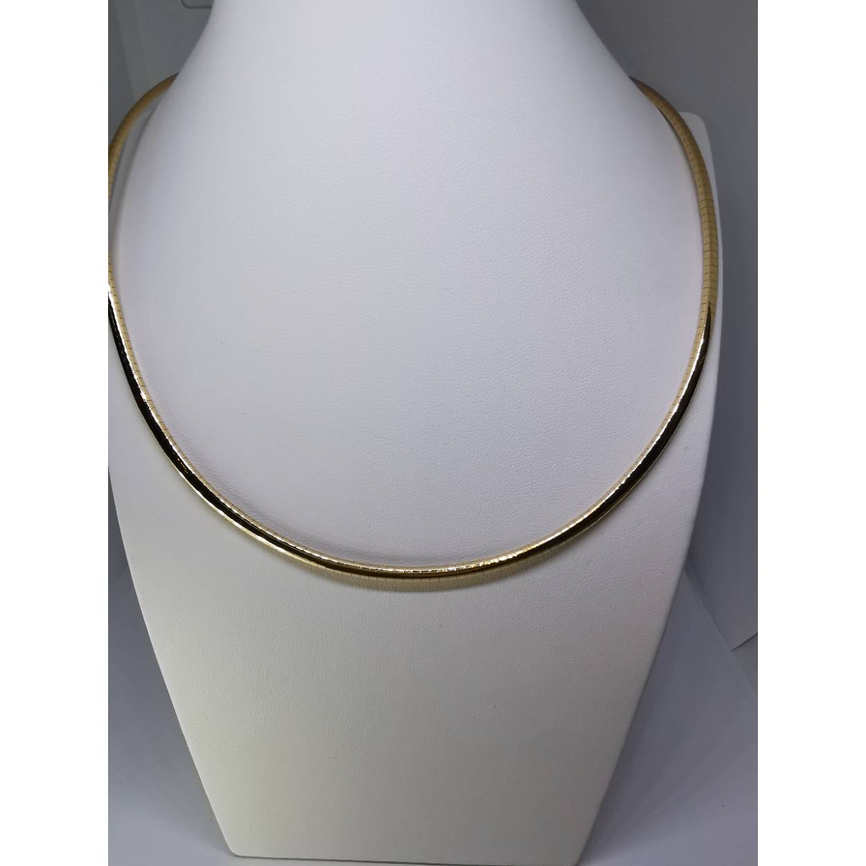 14 karaat geel gouden spang collier. 
