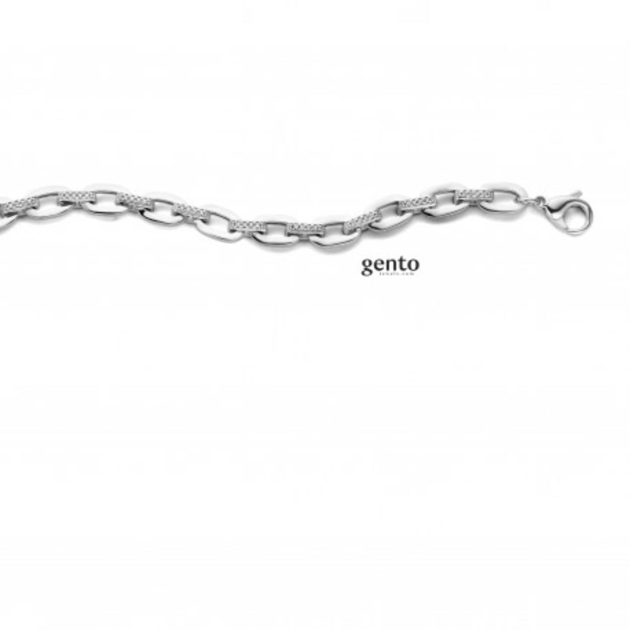 Armband zilver met zirconium
