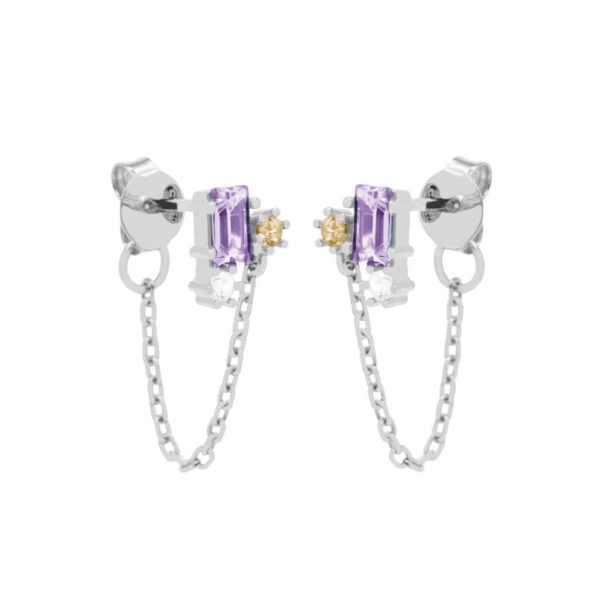 Chain Big Spark Lila Silver