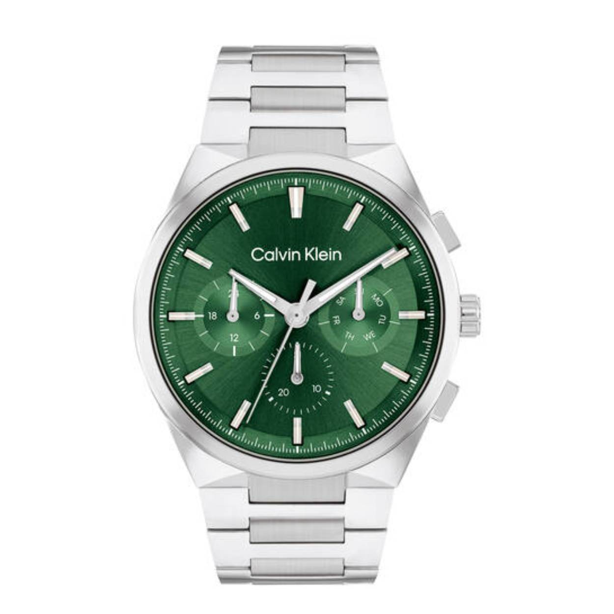 Dit Calvin Klein horloge behoort tot de Distinguish collectie.
Referentienummer: 25200441

Dit stoere Calvin Klein horloge heeft een stalen kast en band. Op de groene wijzerplaat zijn de tijd, dag en datum goed afleesbaar door de zilveren accenten. De wijzerplaat wordt afgeschermd door mineraalglas. Dit horloge past bij zowel een casual outfit, als een net pak.