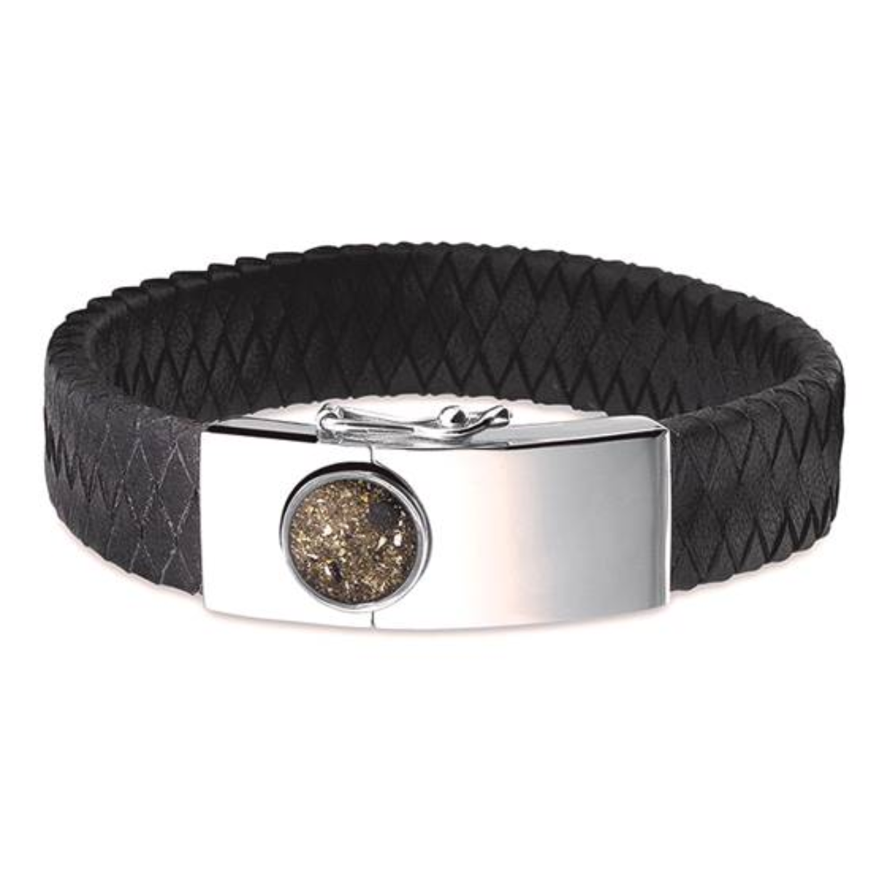 See You Silver/Leather bracelet maat 21