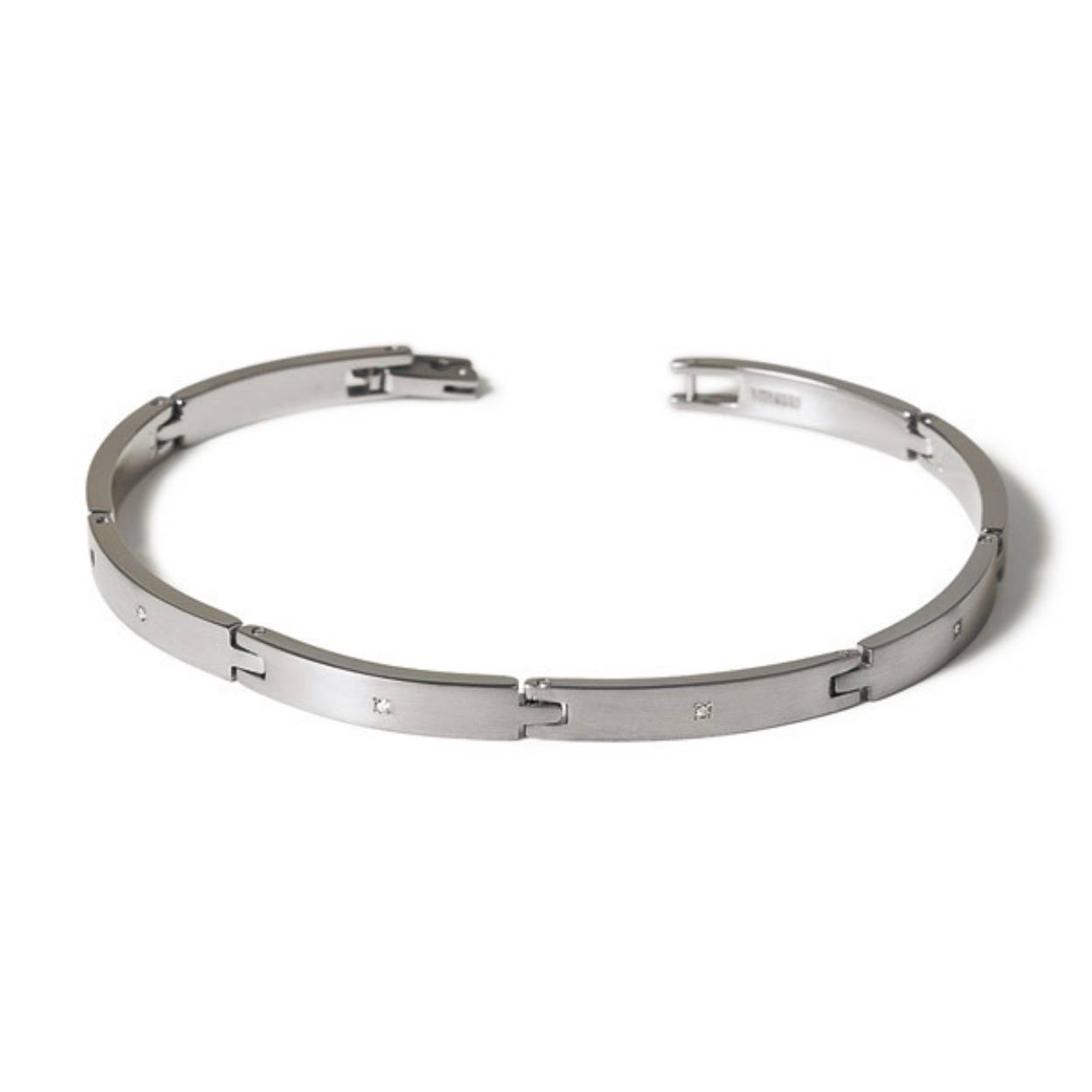 Titanium armband mat/poly+0.03ct briljant Boccia