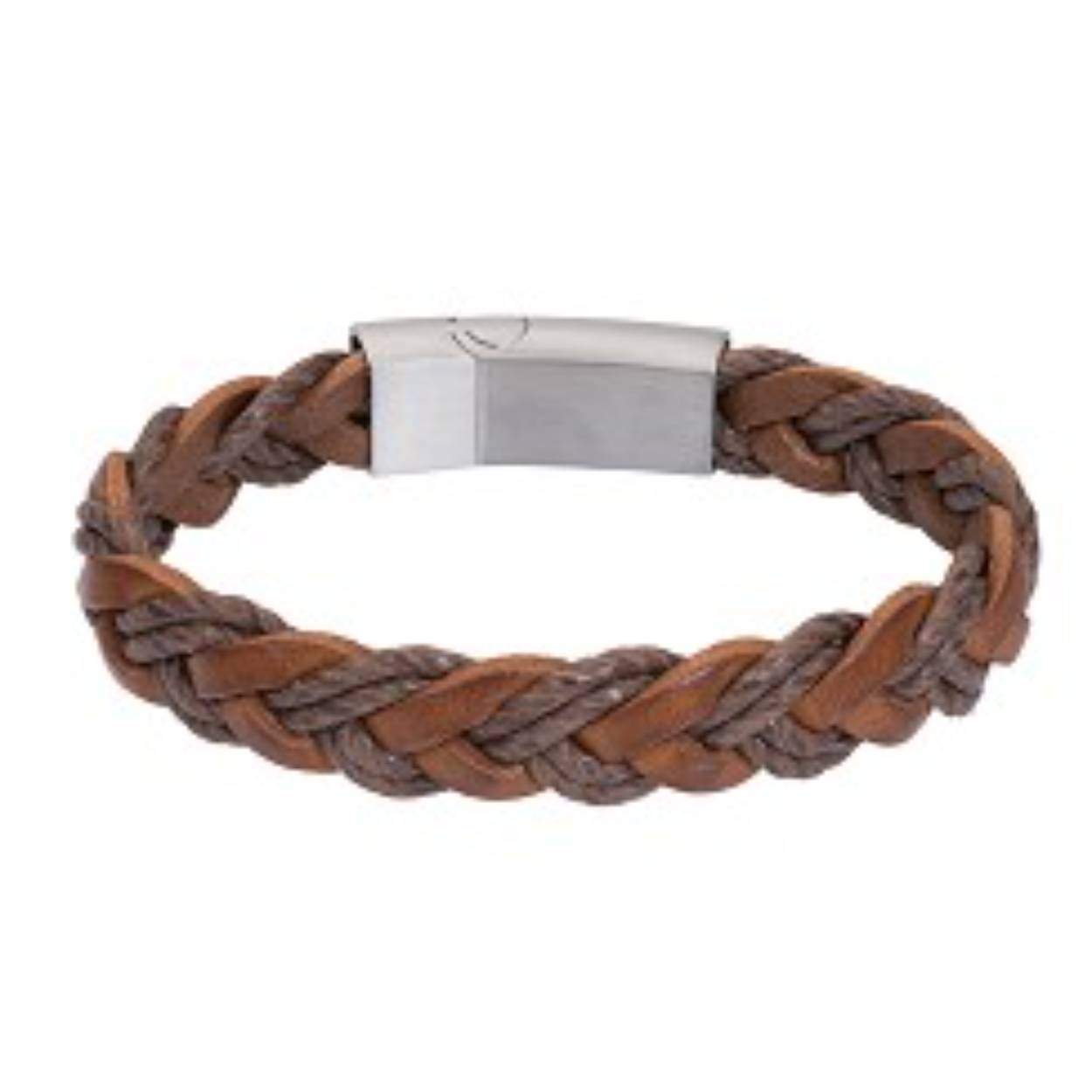De iXXXi Men armband Sef is een handgemaakte leren armband. De bracelet bestaat uit een gevlochten design met lederen banden. Maat 22