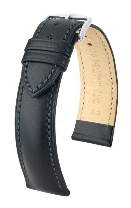 De Hirsch horlogeband Kent Artisan L 20mm, modelnummer H01002050-2-20, heeft een zwarte kleur en is gemaakt van echt leer. Met een standaard model en een bandbreedte van 20mm is het een stijlvolle keuze. Draag hem door de band eenvoudig aan uw horlogekast te bevestigen voor een klassieke en verfijnde uitstraling. Gewicht: 16,62 g.