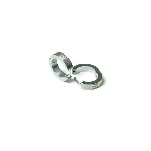 Klapcreolen met Briljant 0.04 crt 13 mm
