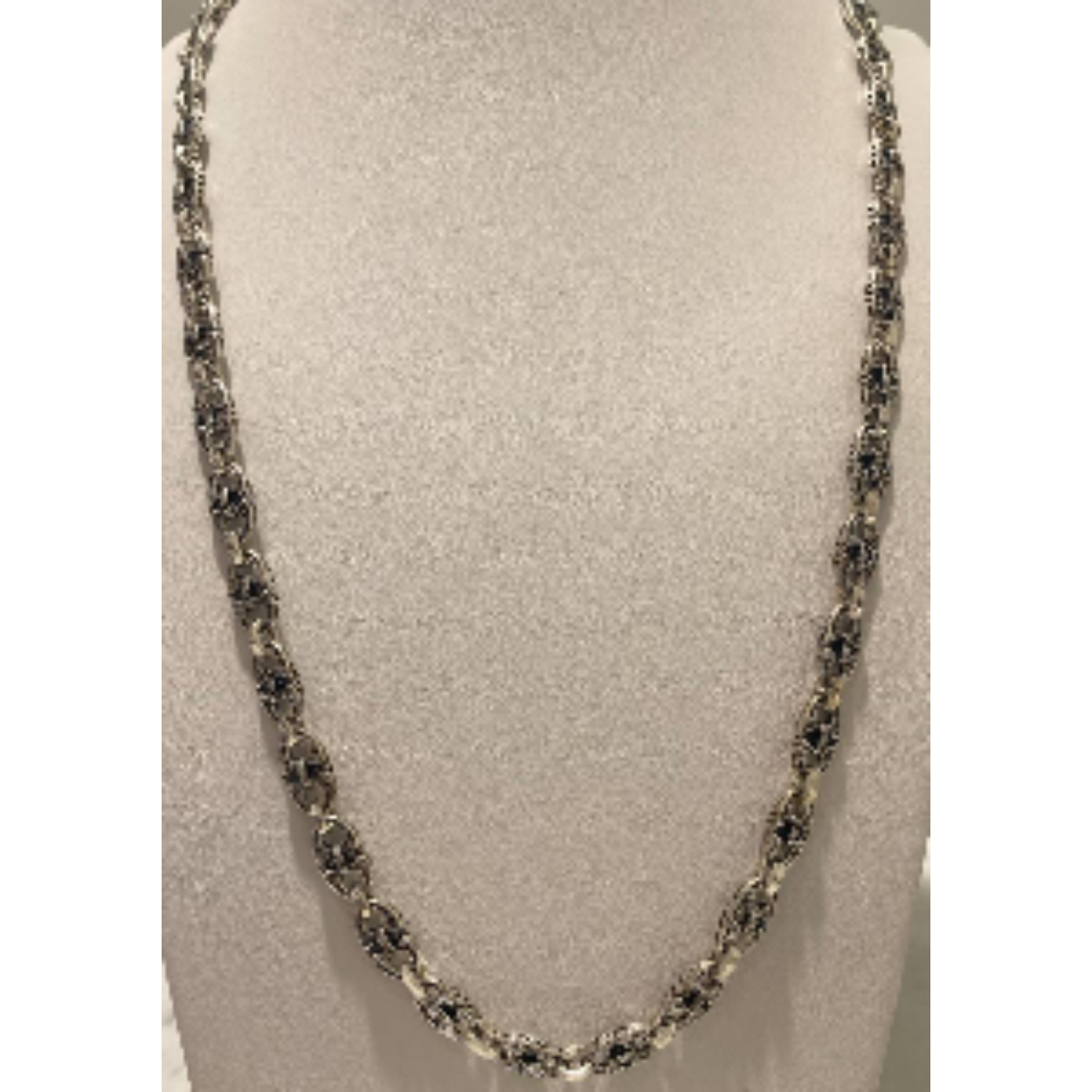 Zilveren fantasie ketting heren 