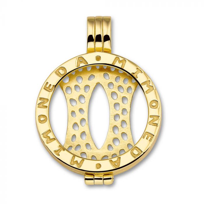Goudkleurige Mi moneda hanger Large