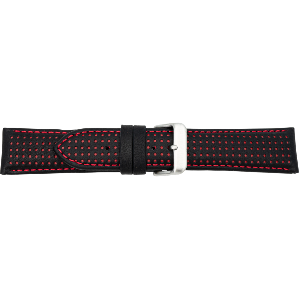 Horlogeband zwart leer