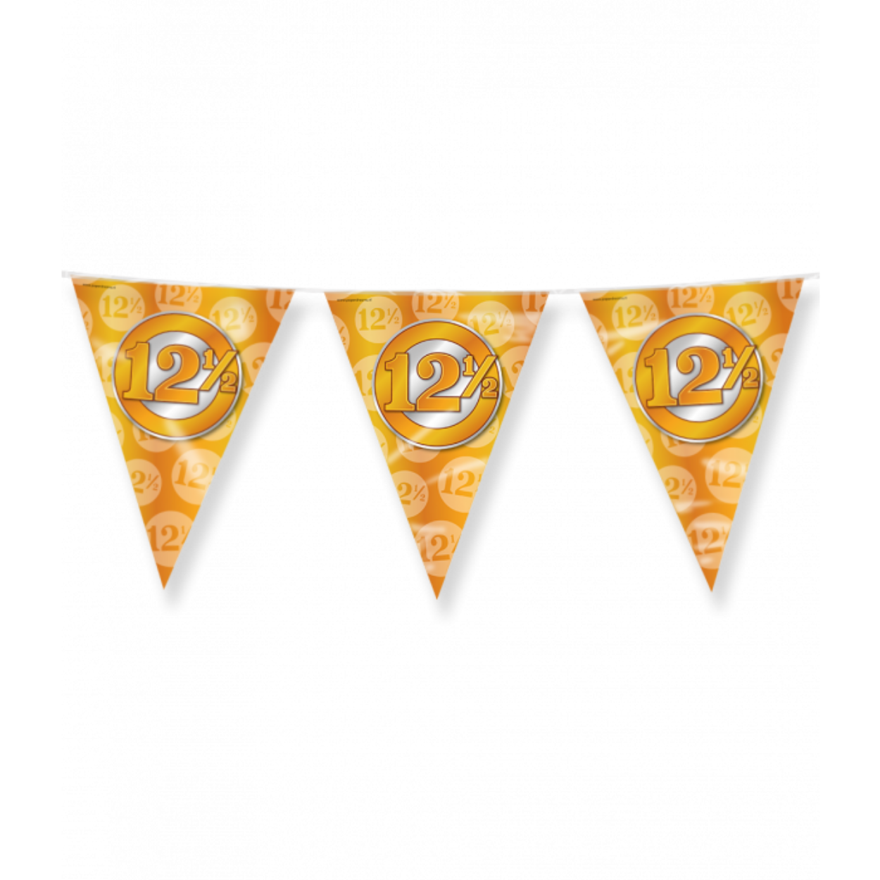 Door de gebruikte kleuren en het vrolijke design vallen deze party vlaggen dan ook extra goed op! De vlaggetjes zijn gemaakt van folie en zijn aan beide zijden bedrukt. Ze hebben een lengte van 10 meter
