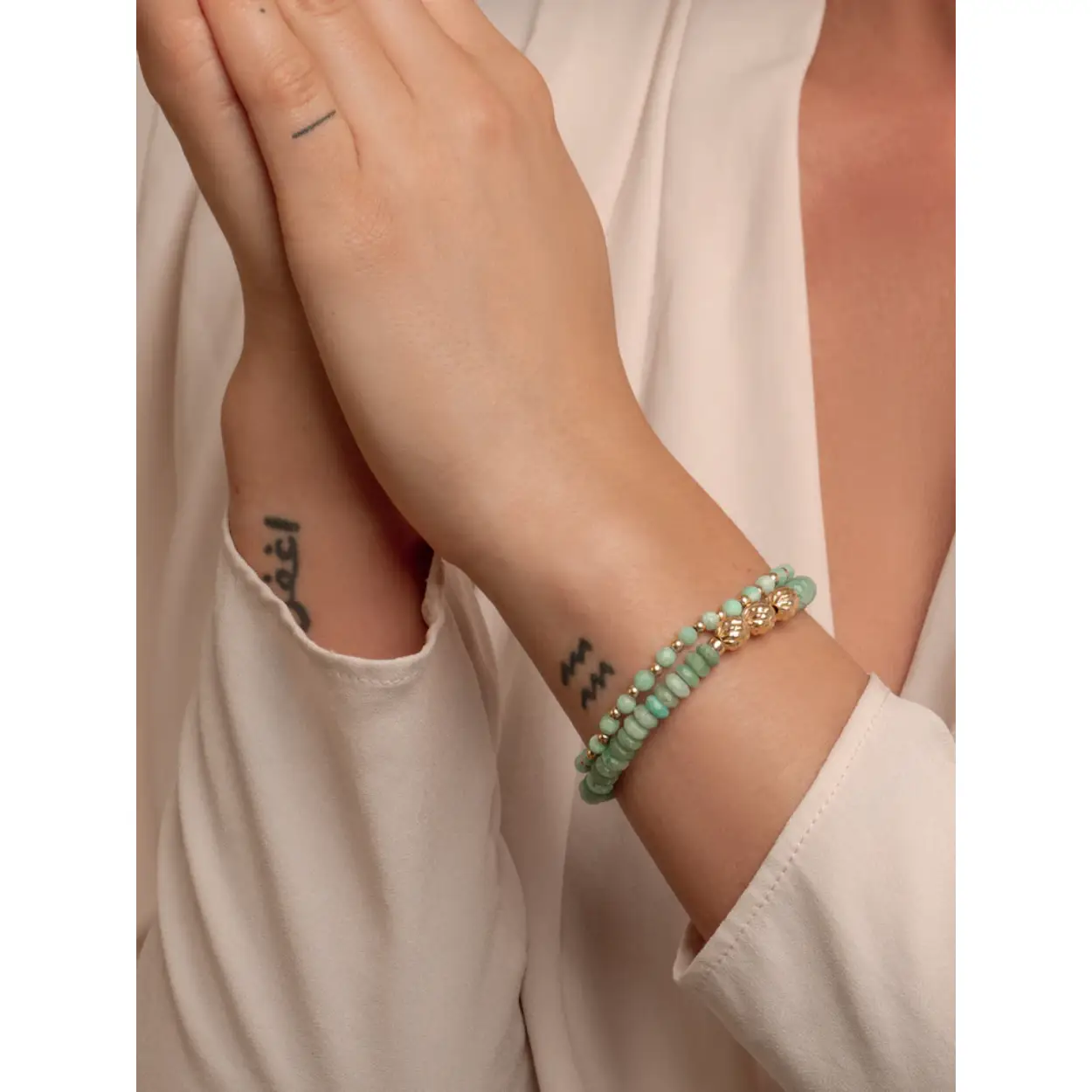 Rich Green Amazonite Interstellar armband