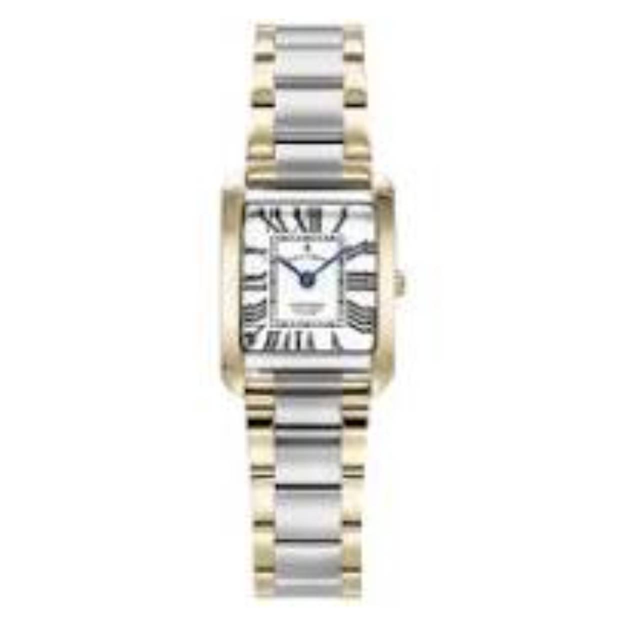 Jacques du manoir horloge rechthoek met goudkleur band en kast 