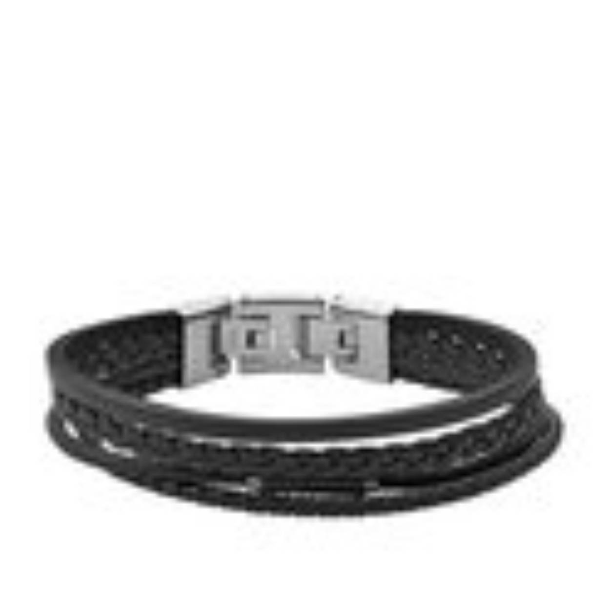 De Fossil Vintage Casual JF03913040 is een stijlvolle herenarmband gemaakt van leer. Deze zwarte, gevlochten armband heeft een lengte van 195 mm en een breedte van 14 mm. De Fossil armband voor heren is een stoere toevoeging aan elke outfit.
