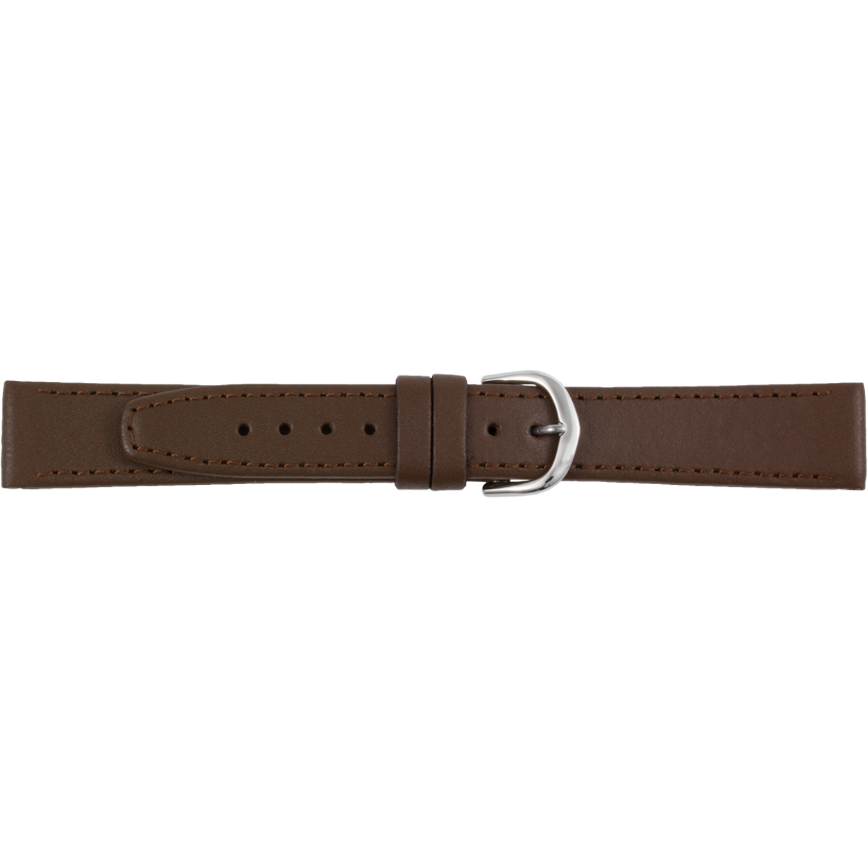 Horlogeband bruin leer 22mm XL