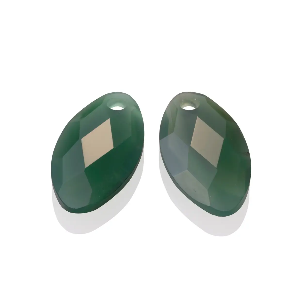 Sparkling jewels Green Onyx Leaf Earring gems.