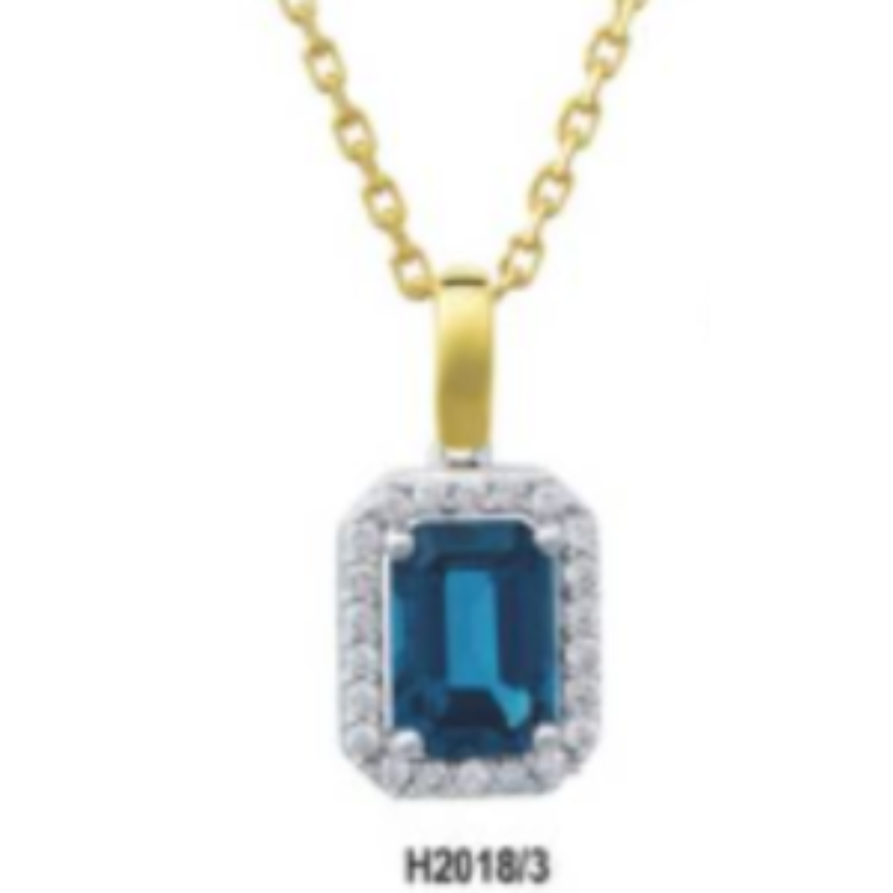 Eclat hanger 0.09crt G/SI Toermalijn Bicolor exclusief collier 