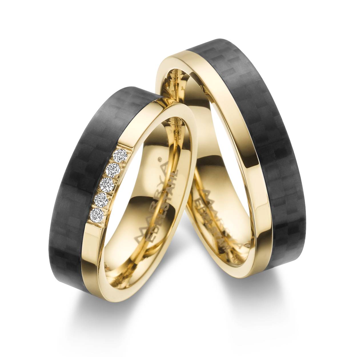 Herenring edelstaal/carbon