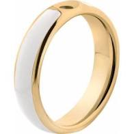 Goudkleurige Melano Twisted resin wit ring