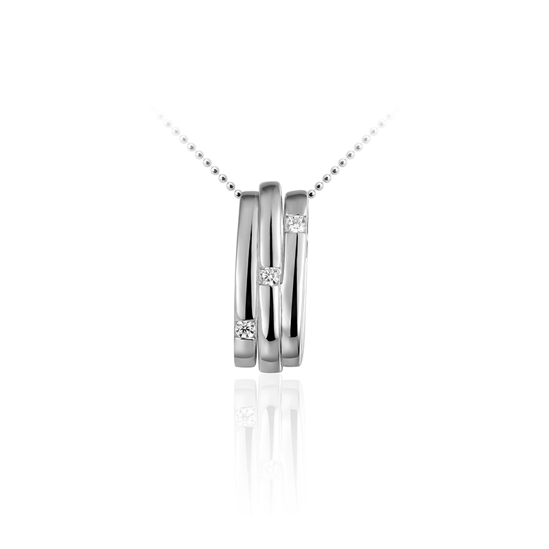 Mooie zilveren hanger met zirkonia