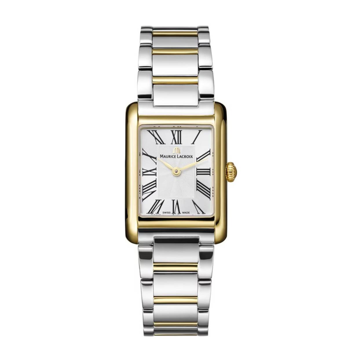 Dit is een horloge van het merk Maurice Lacroix gemaakt voor dames.
De specificaties zijn als volgt:
Kastmaat: 24x34 mm
Waterdichtheid: 5 ATM / 50 Meter / 165 Feet