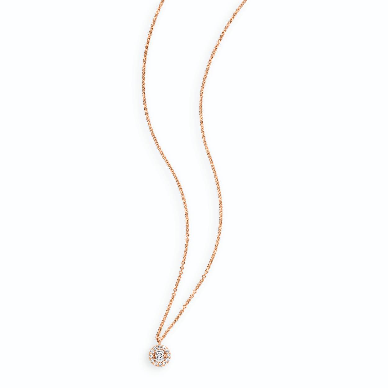 Collier roodgoud 18kt briljant