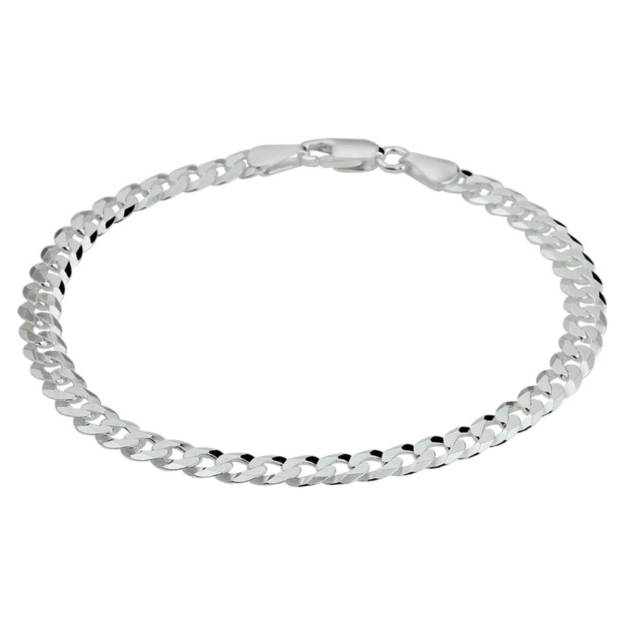 Gerhodineerd 925 zilveren gourmette lengte artikel met een schakelbreedte van 5.4mm. Het lengte artikel heeft een karabijn sluiting en een draaglengte van 50cm.