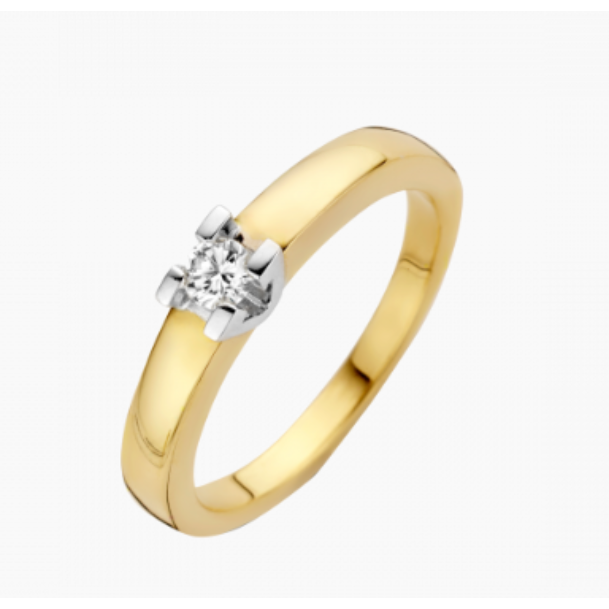 Briljant ring man made briljant goud Volonta 1x 0.05ct H/Si MM