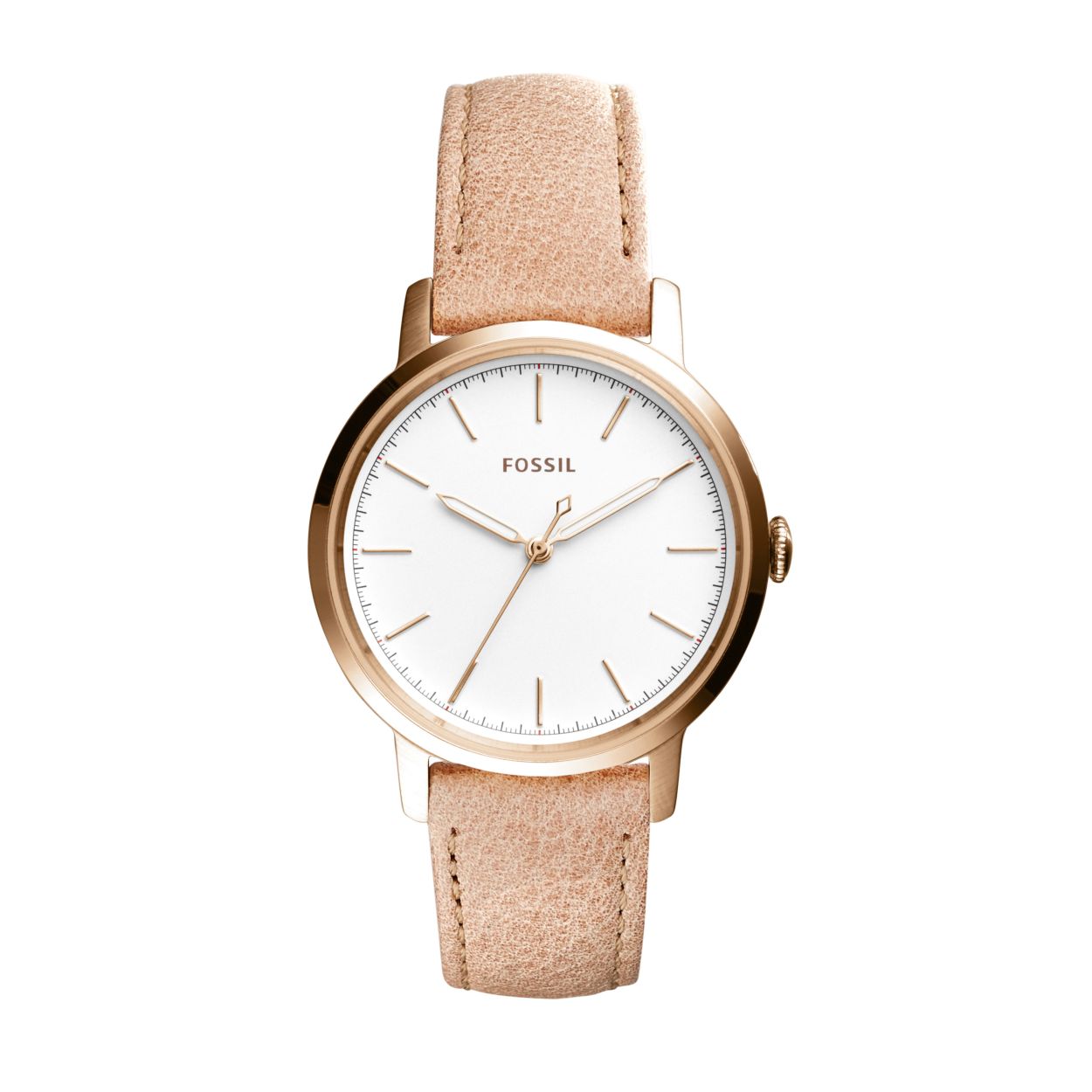 Fossil damesuurwerk ES4185
Collectie: Jacqueline
Bruin lederen band, rosékleurige kast
Waterdichtheid: 5 ATM