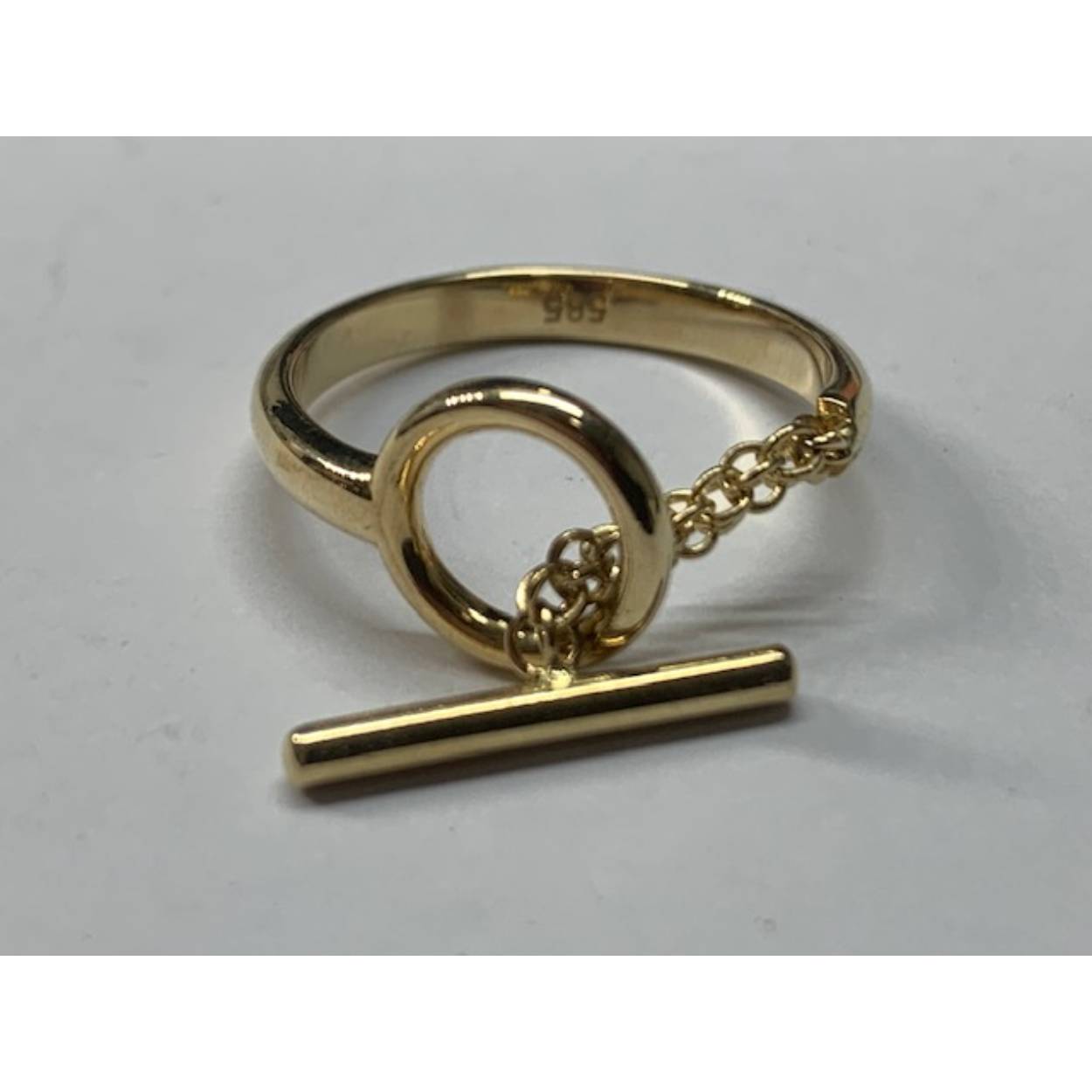 14 Karaat geel gouden ring 