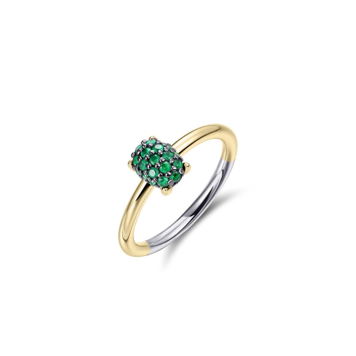 Ring uit de Dashing Details collectie van Gisser Jewels gemaakt van Geel Goud Verguld Zilver. De ringmaat is 54 en de ringbreedte is 2 - 8  mm.