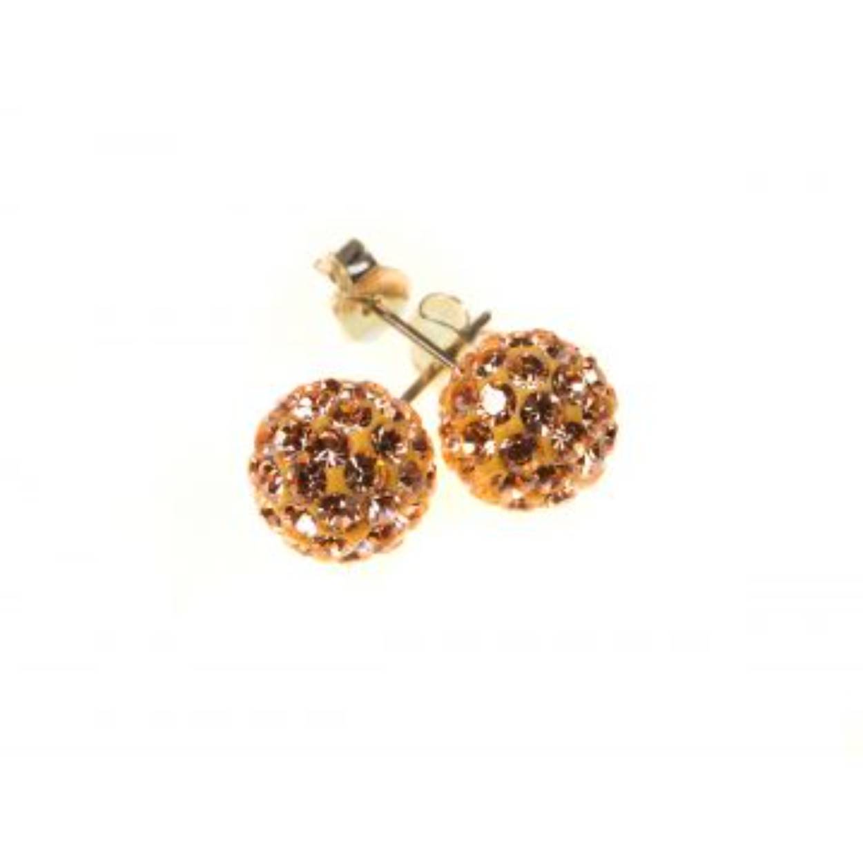 Earrings Crystal Ball Champagne dream