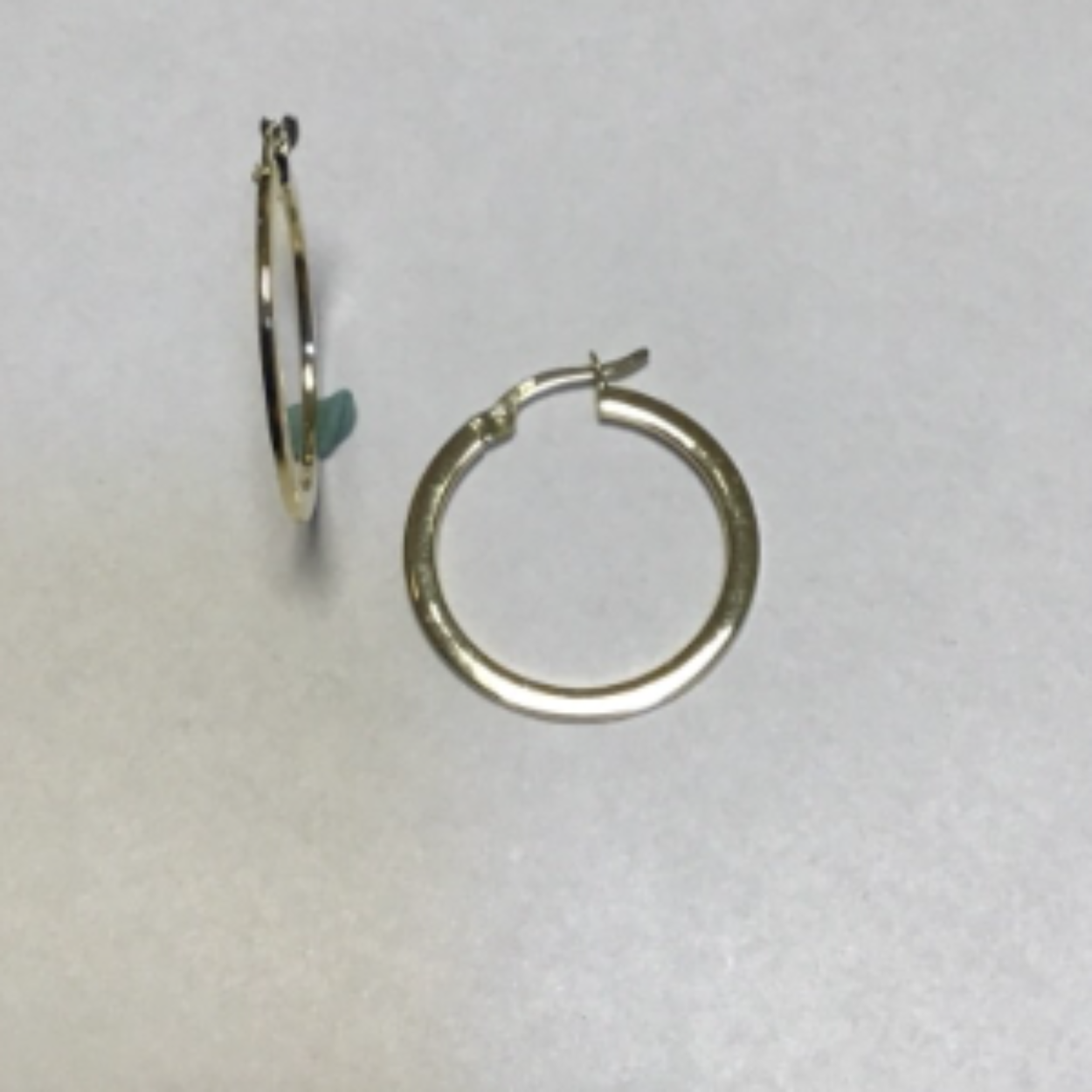 Oorringen plat 24 mm goud