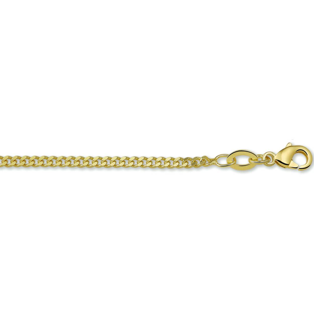 Gouden gourmet collier 42 cm 