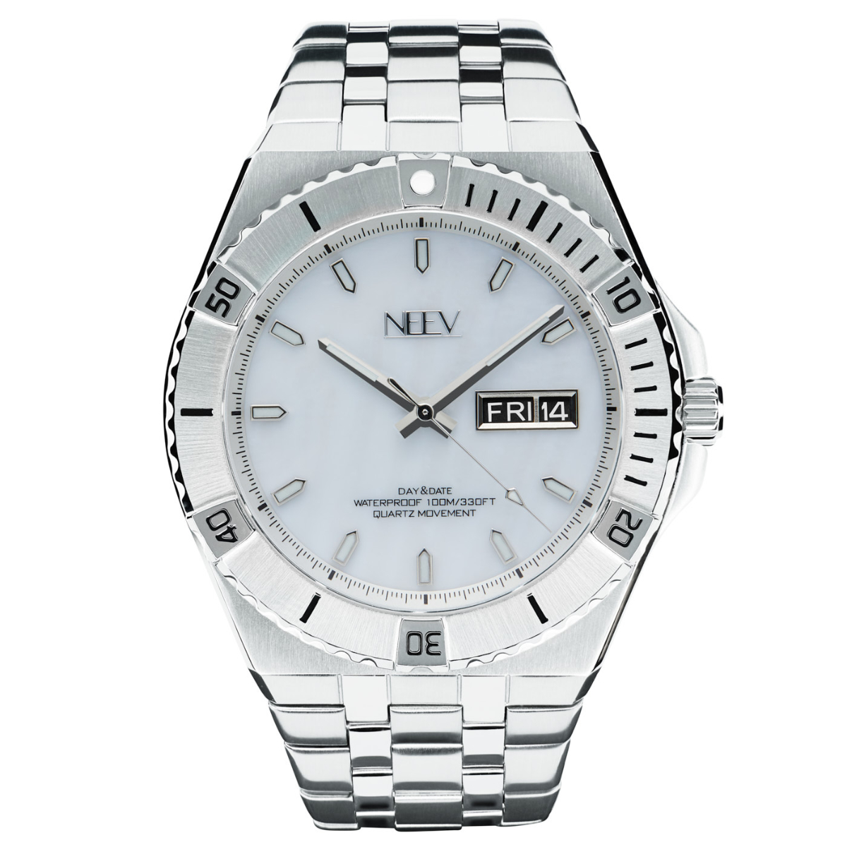 Dit model is herkenbaar aan zijn opvallend, witte parelmoer wijzerplaat in combinatie met de scherpe accenten van de stalen kast en band. De Seagull is door zijn materiaal en kleurencombinatie veelzijdig en zal daarom op ieder gewenst moment subtiel de aandacht trekken.