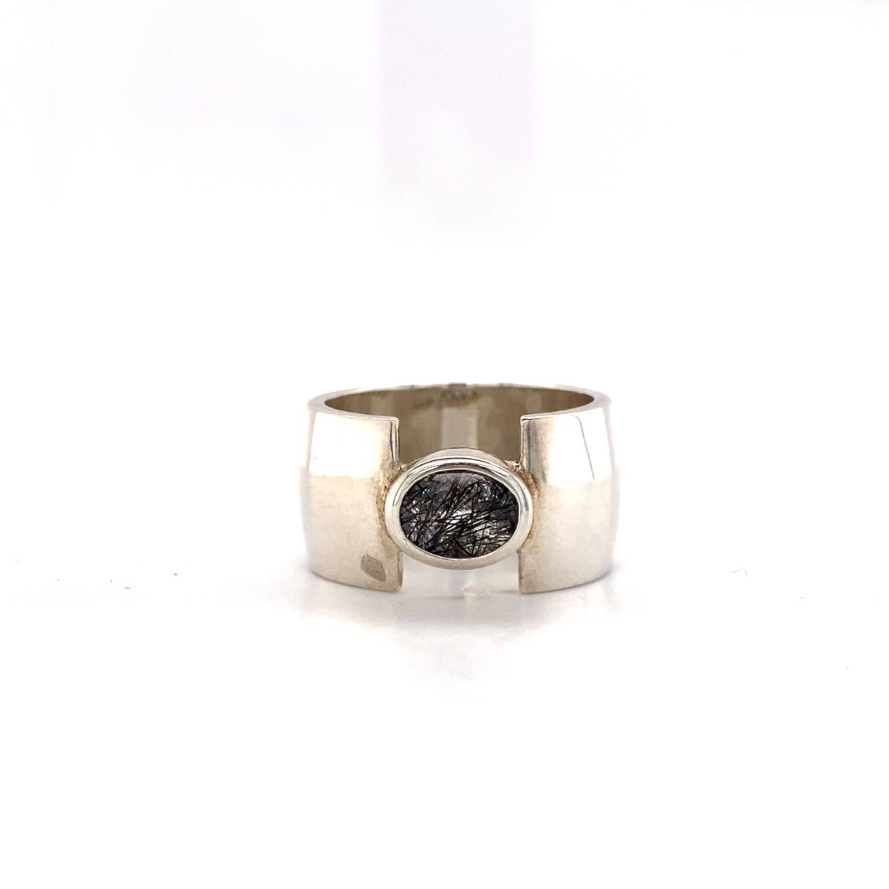 Zilver ring met rutielkwarts