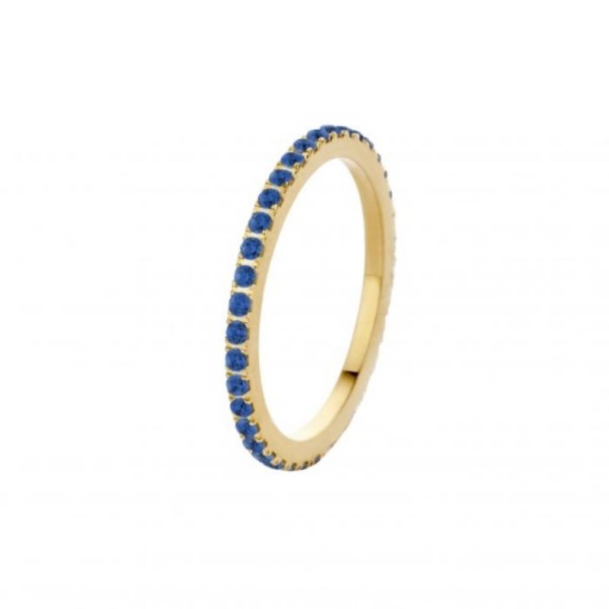 Melano friends sade cz ring - goudkleurig + blauw - dames - maat 58
FR17GDJB058