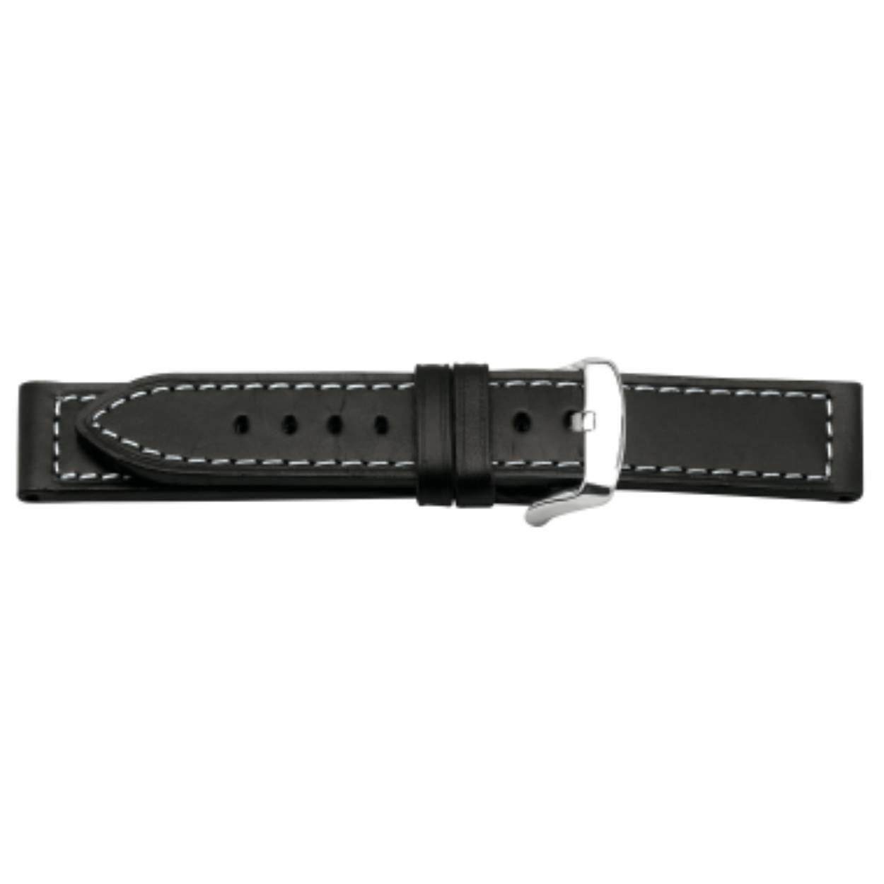 Horlogeband 18 mm Leer Zwart