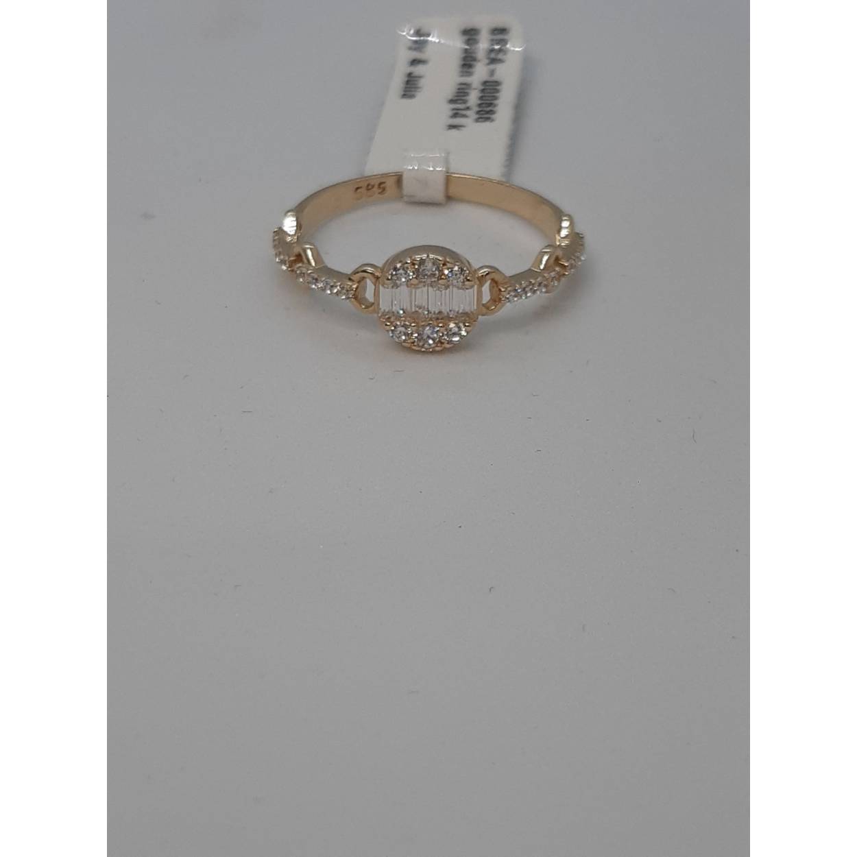 gouden ring 14k 
met stenen 