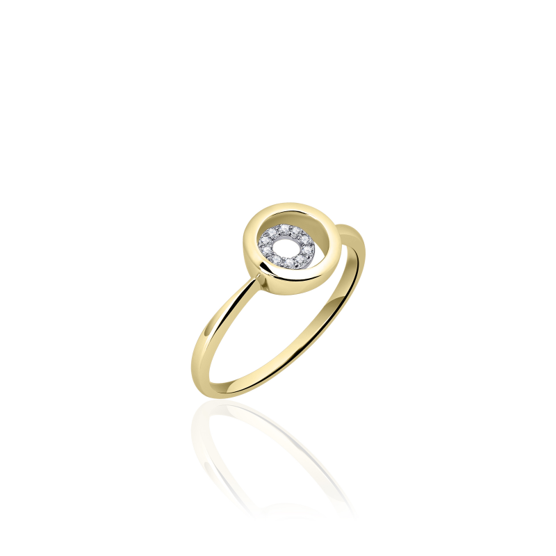 14k gouden ring cirkels met zirkonia's gezet M54
Ring is uit te breiden tot een set met bijpassende oorknoppen en hanger