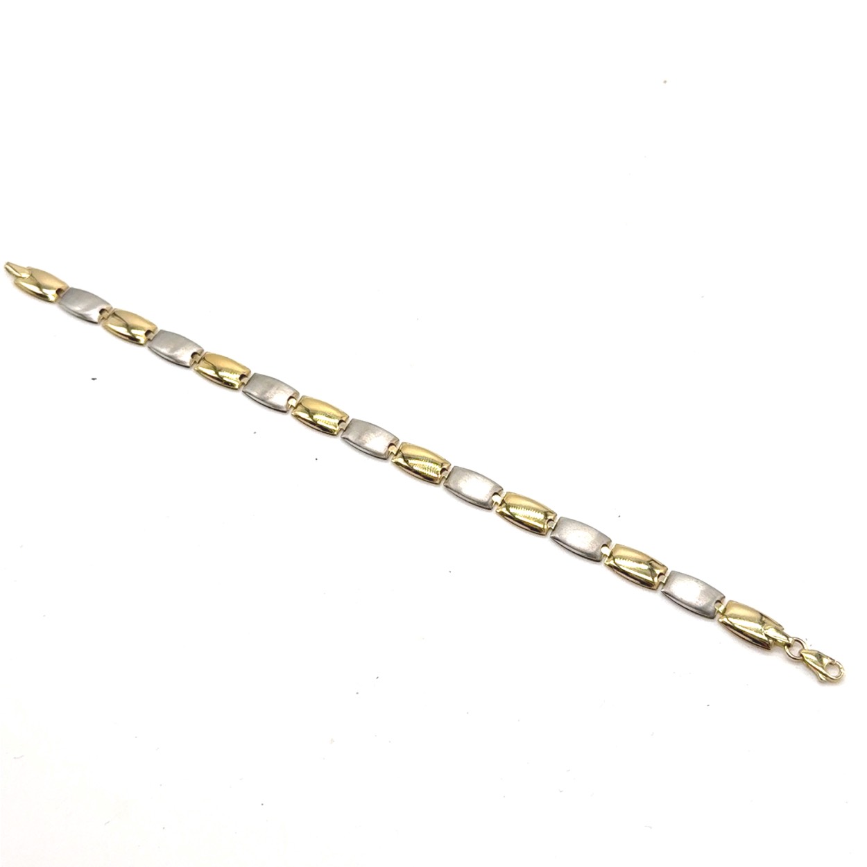 14k gouden bi colour armband wit/geel goud. 