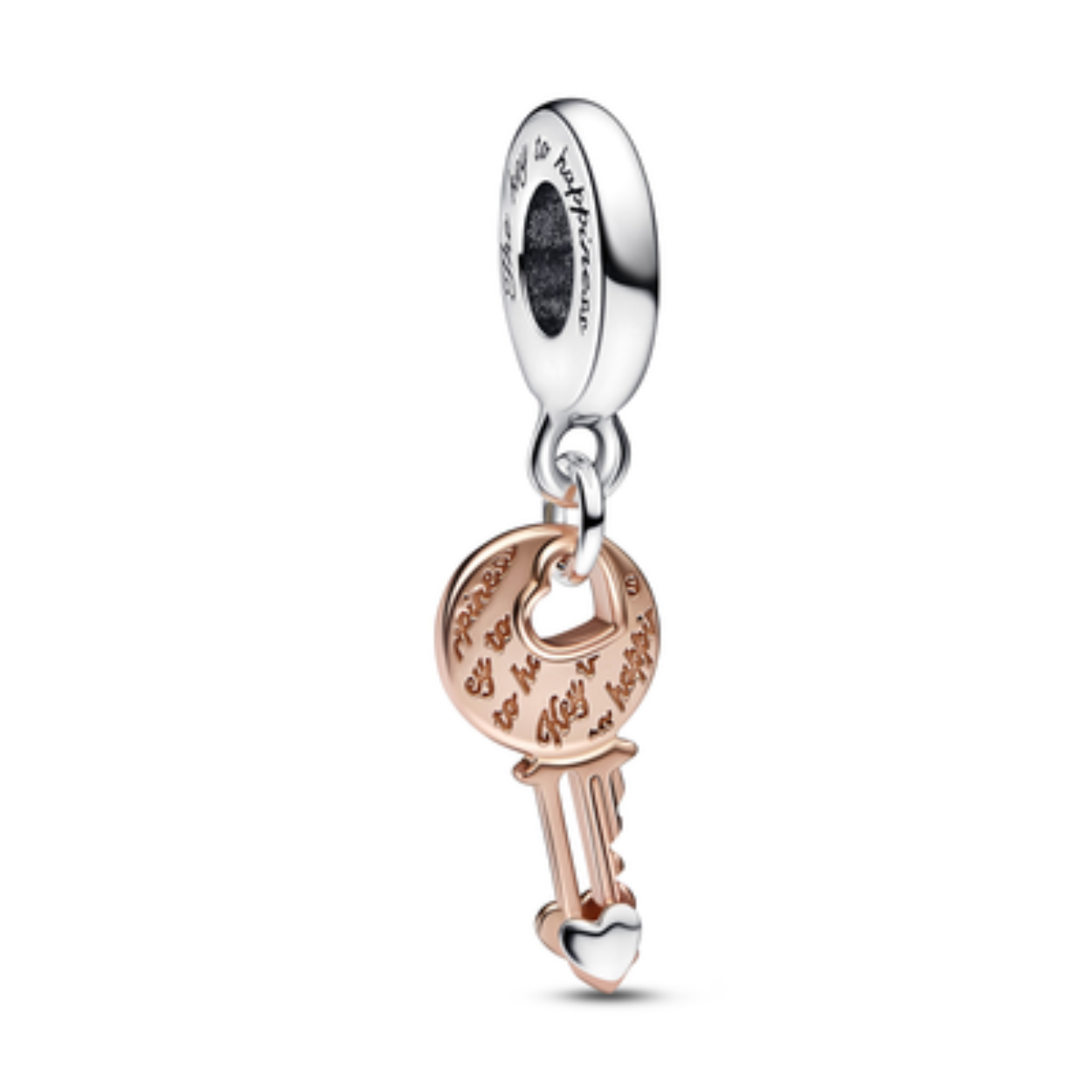 Pandora Key dangle rose plated