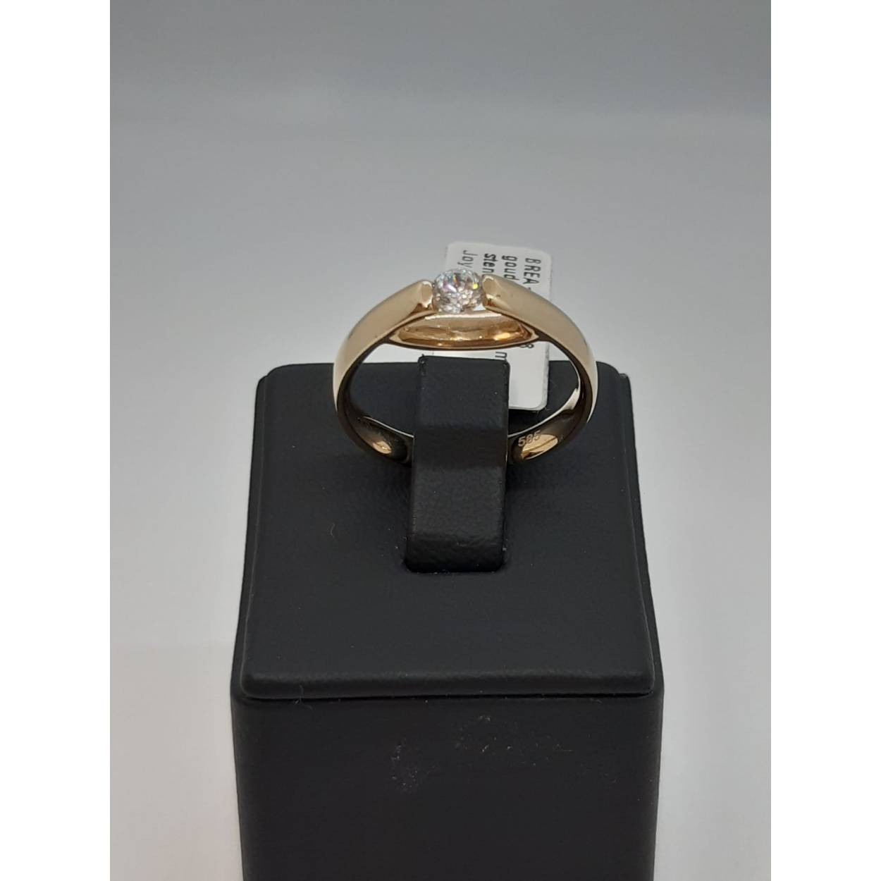 gouden ring 14kt met stenen 