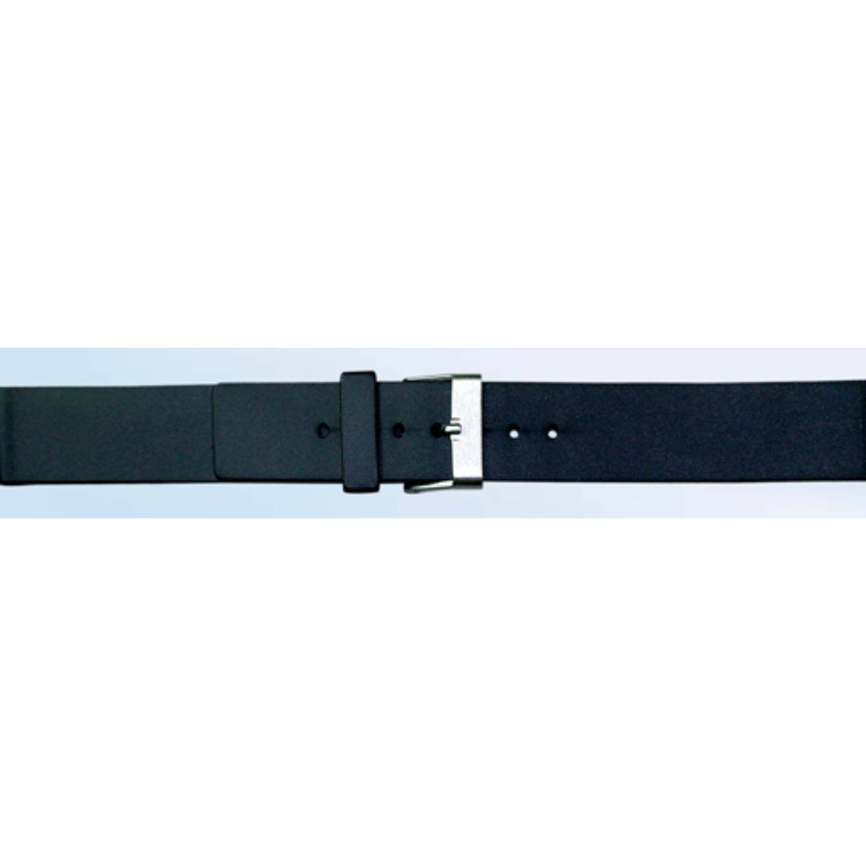 Horlogeband kunststof 20mm zwart glad